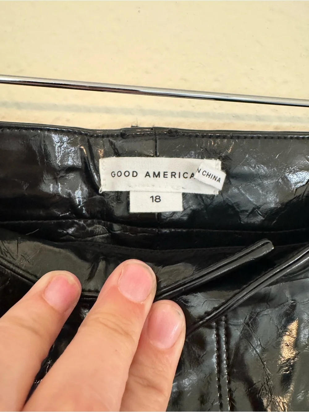 Good American 90s Vinyl Straight
Leg Pants - Picture 4 of 8